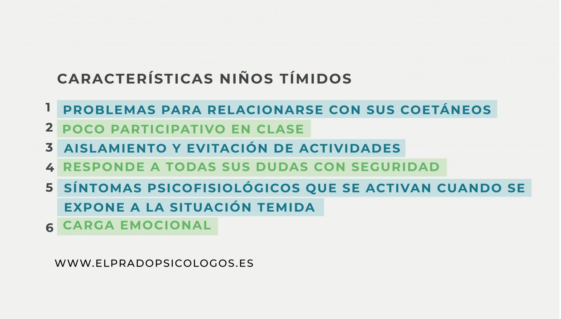 comportamientos niños timidos